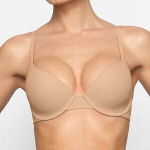 SKIMS Women's Fits Everybody T Shirt Demi Bra in Ochre - Size 36DDD tan